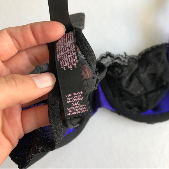 Black & Blue Victoria Secret lace bra - Picture 5 of 7